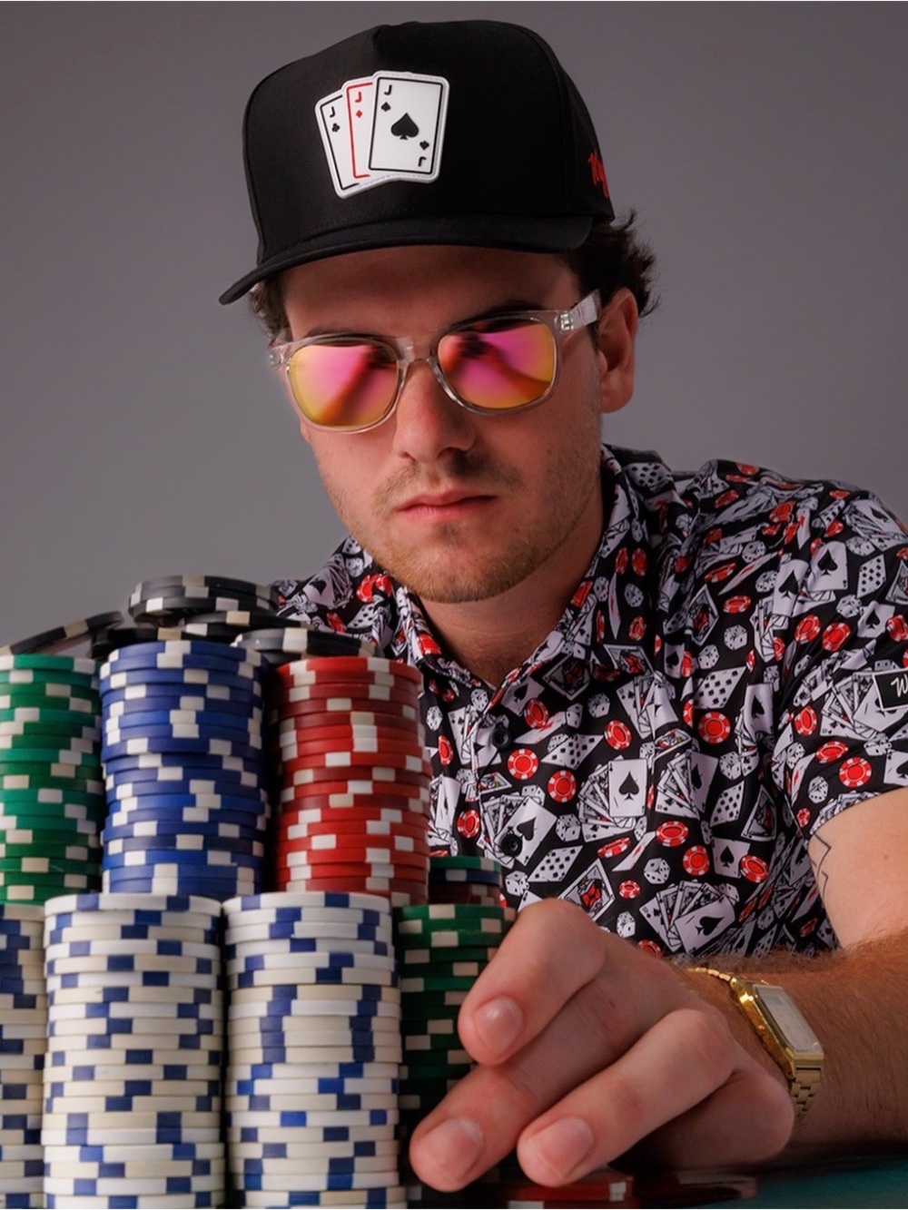 Waggle All In Poker Polo Shirt Size XL
